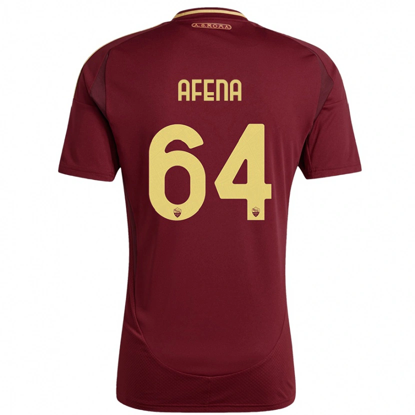 Danxen Barn Felix Afena-Gyan #64 Rött Brunt Guld Hemmatröja Matchtröjor 2024/25 Tröjor T-Tröja