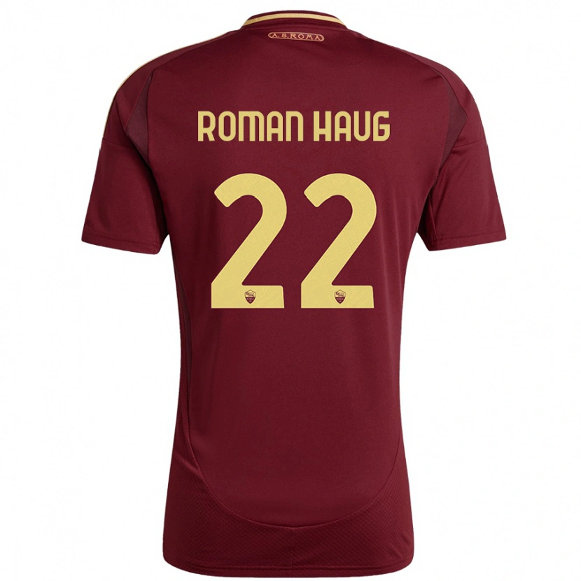 Danxen Barn Sophie Roman Haug #22 Rött Brunt Guld Hemmatröja Matchtröjor 2024/25 Tröjor T-Tröja