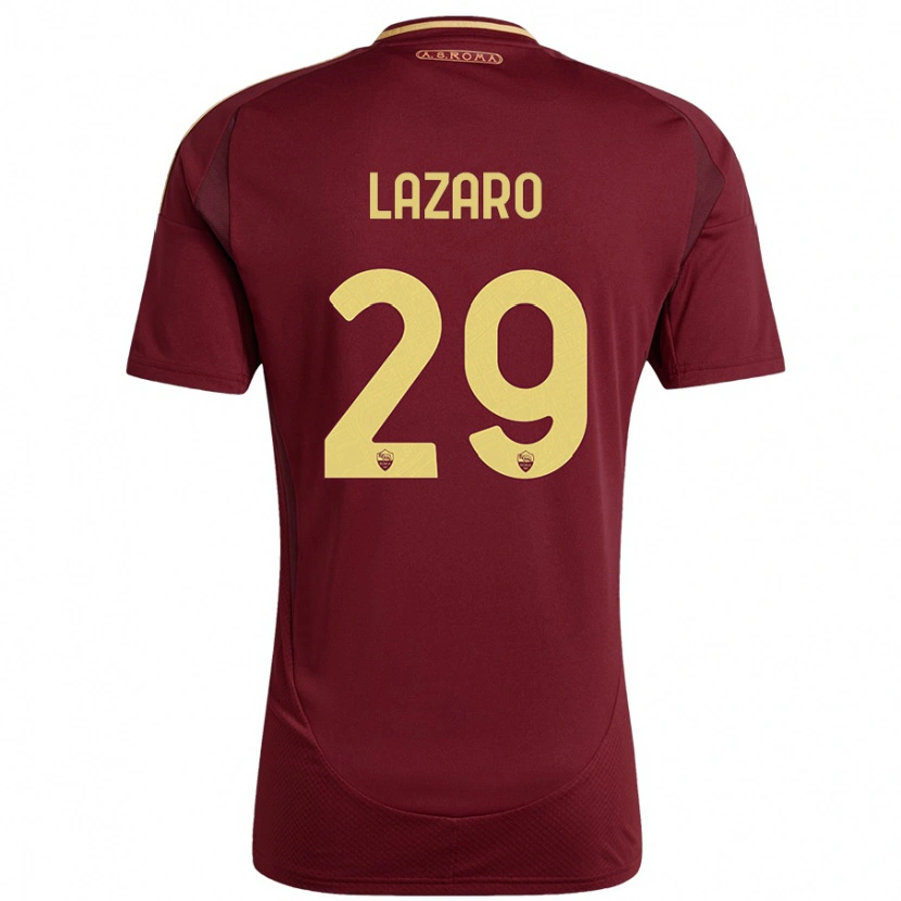 Danxen Barn Paloma Lazaro #29 Rött Brunt Guld Hemmatröja Matchtröjor 2024/25 Tröjor T-Tröja