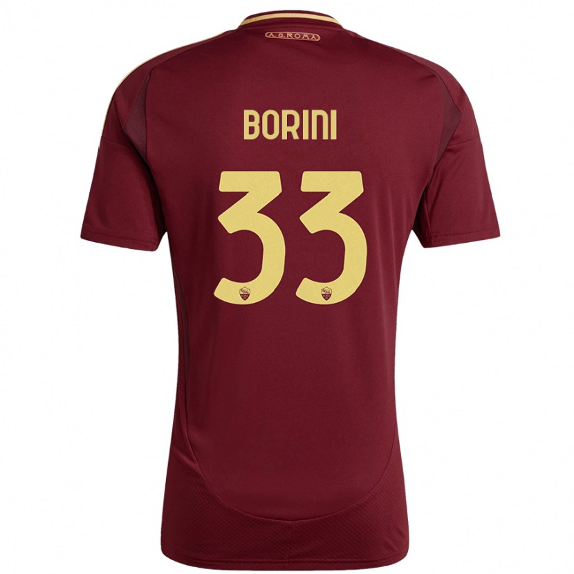 Danxen Barn Joyce Borini #33 Rött Brunt Guld Hemmatröja Matchtröjor 2024/25 Tröjor T-Tröja