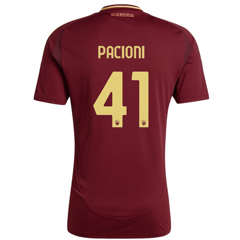 Danxen Barn Eleonora Pacioni #41 Rött Brunt Guld Hemmatröja Matchtröjor 2024/25 Tröjor T-Tröja