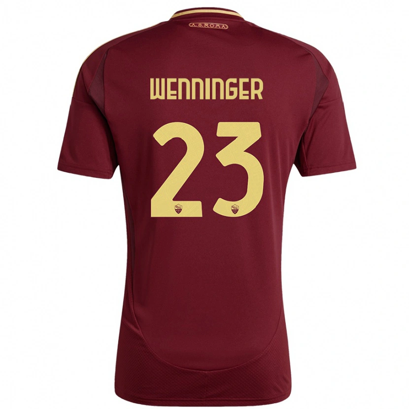 Danxen Barn Carina Wenninger #23 Rött Brunt Guld Hemmatröja Matchtröjor 2024/25 Tröjor T-Tröja