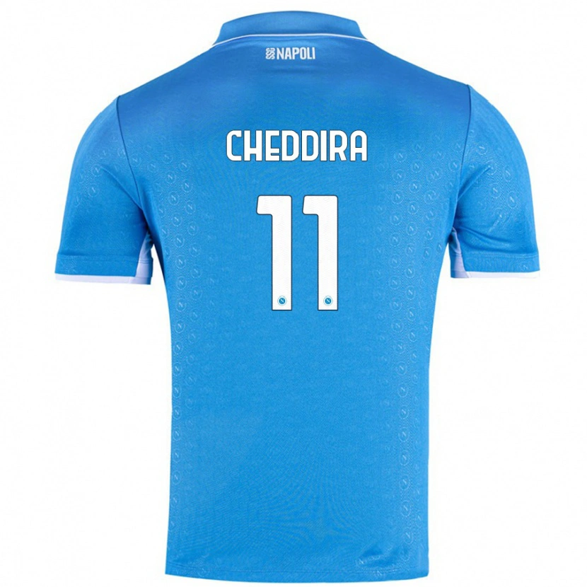 Danxen Barn Walid Cheddira #11 Himmelsblå Hemmatröja Matchtröjor 2024/25 Tröjor T-Tröja