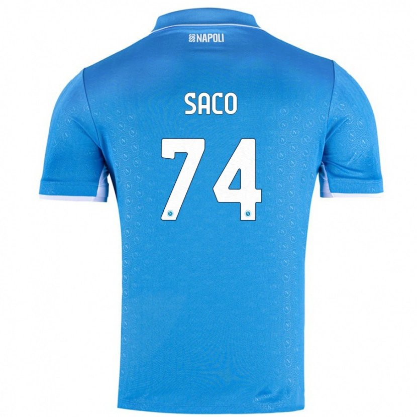 Danxen Barn Coli Saco #74 Himmelsblå Hemmatröja Matchtröjor 2024/25 Tröjor T-Tröja