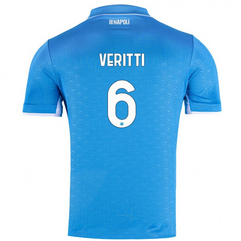 Danxen Barn Federica Veritti #6 Himmelsblå Hemmatröja Matchtröjor 2024/25 Tröjor T-Tröja