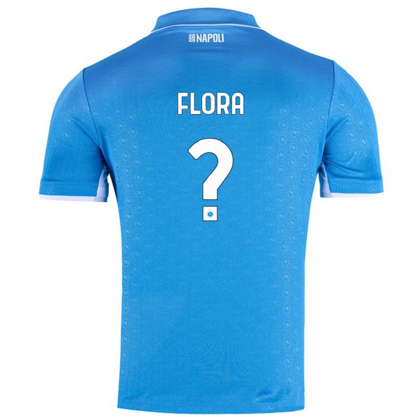 Danxen Barn Massimiliano Flora #0 Himmelsblå Hemmatröja Matchtröjor 2024/25 Tröjor T-Tröja