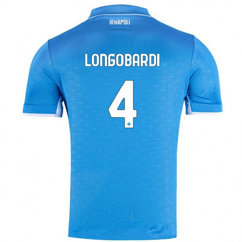 Danxen Barn Salvatore Longobardi #4 Himmelsblå Hemmatröja Matchtröjor 2024/25 Tröjor T-Tröja