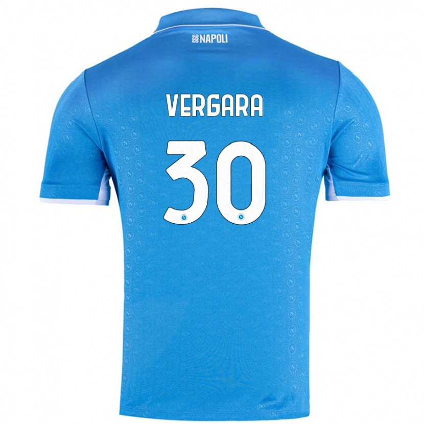 Danxen Barn Antonio Vergara #30 Himmelsblå Hemmatröja Matchtröjor 2024/25 Tröjor T-Tröja
