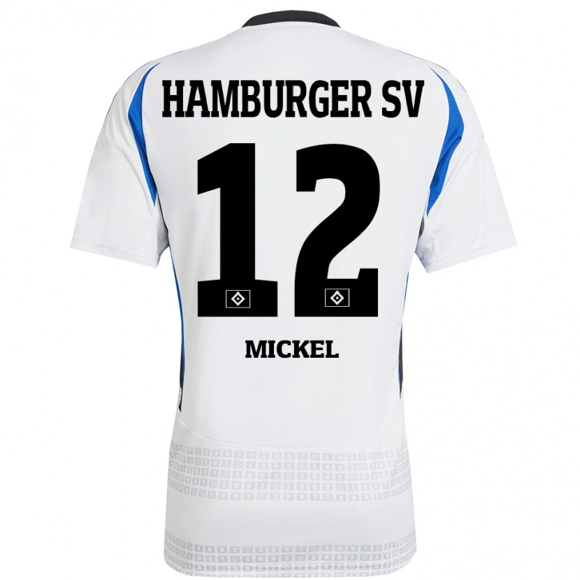 Danxen Barn Tom Mickel #12 Vit Blå Hemmatröja Matchtröjor 2024/25 Tröjor T-Tröja