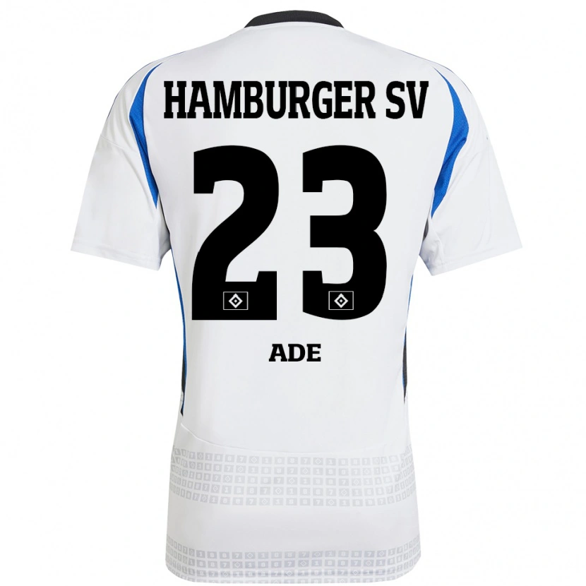 Danxen Barn Jeremy Ade #23 Vit Blå Hemmatröja Matchtröjor 2024/25 Tröjor T-Tröja