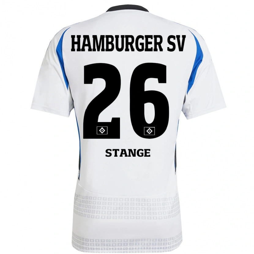 Danxen Barn Otto Stange #26 Vit Blå Hemmatröja Matchtröjor 2024/25 Tröjor T-Tröja