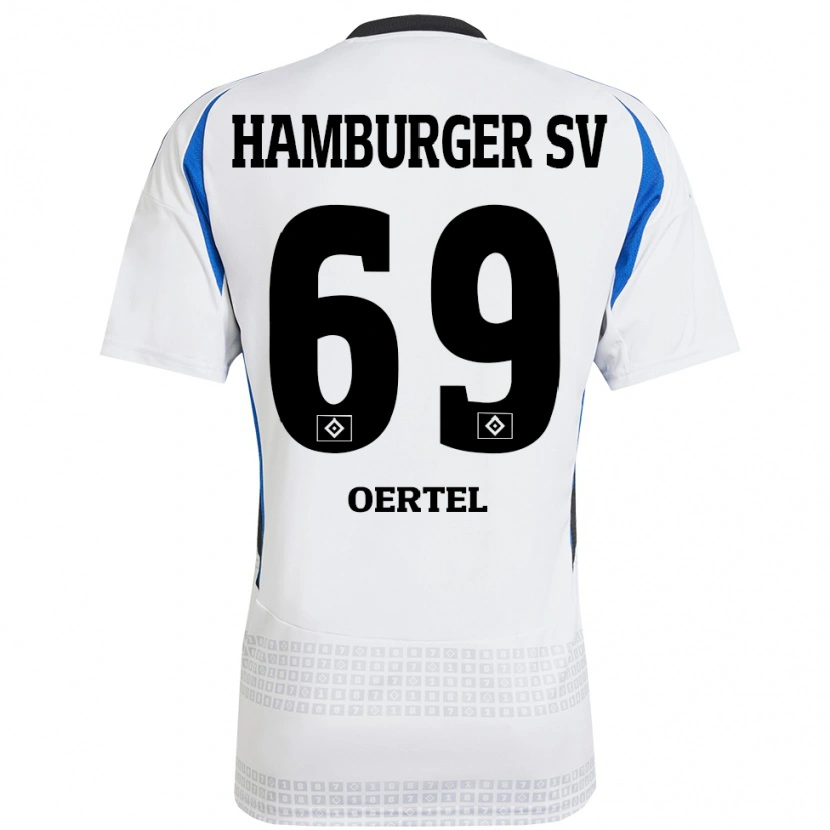 Danxen Barn Jan Oertel #69 Vit Blå Hemmatröja Matchtröjor 2024/25 Tröjor T-Tröja