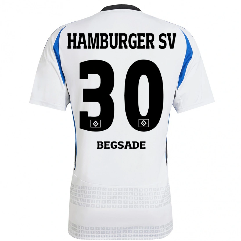 Danxen Barn Soheil Begsade #30 Vit Blå Hemmatröja Matchtröjor 2024/25 Tröjor T-Tröja