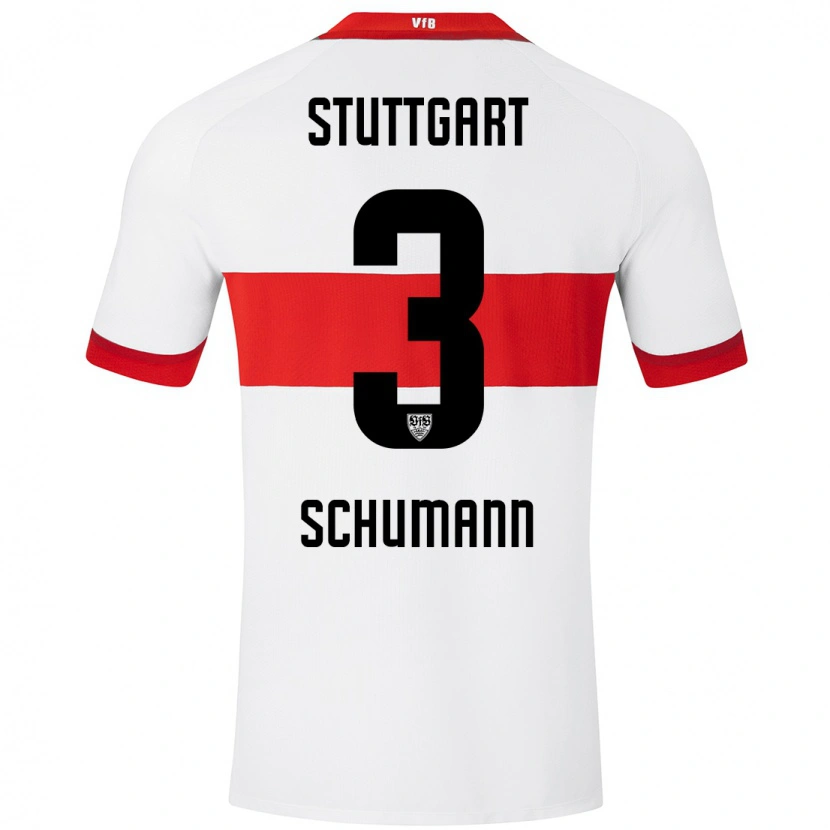Danxen Barn Frederik Schumann #3 Vit Röd Hemmatröja Matchtröjor 2024/25 Tröjor T-Tröja