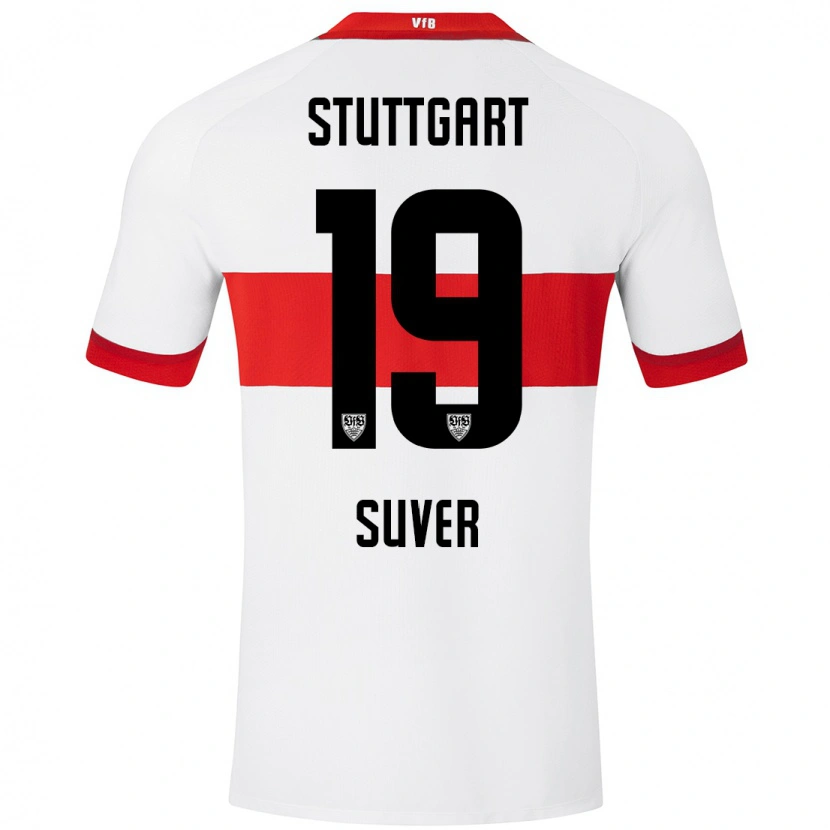 Danxen Barn Jakov Suver #19 Vit Röd Hemmatröja Matchtröjor 2024/25 Tröjor T-Tröja