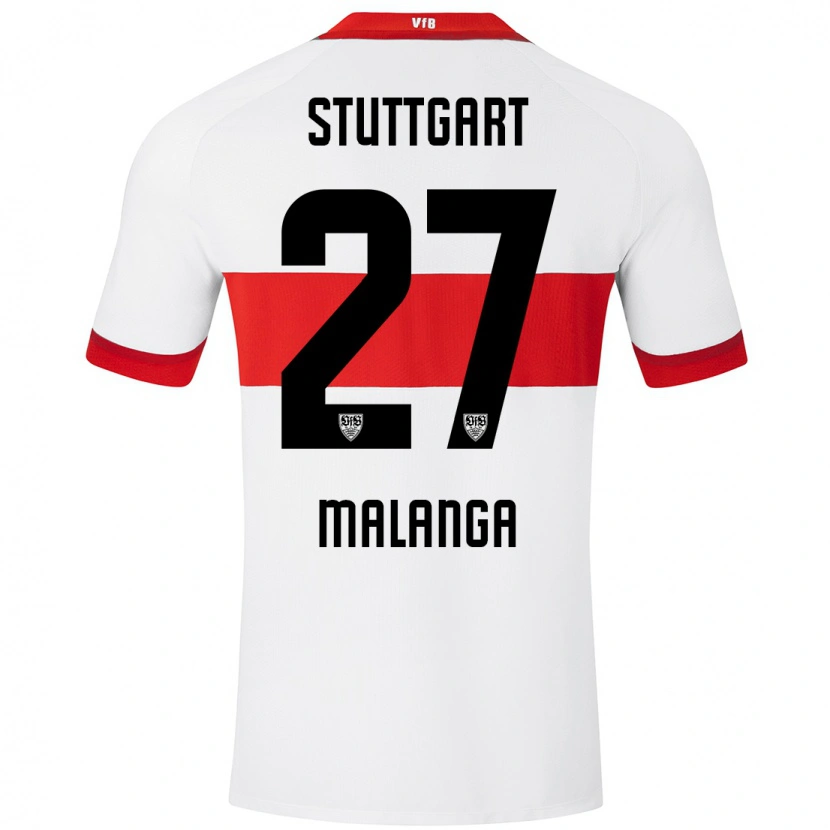 Danxen Barn Jarzinho Malanga #27 Vit Röd Hemmatröja Matchtröjor 2024/25 Tröjor T-Tröja