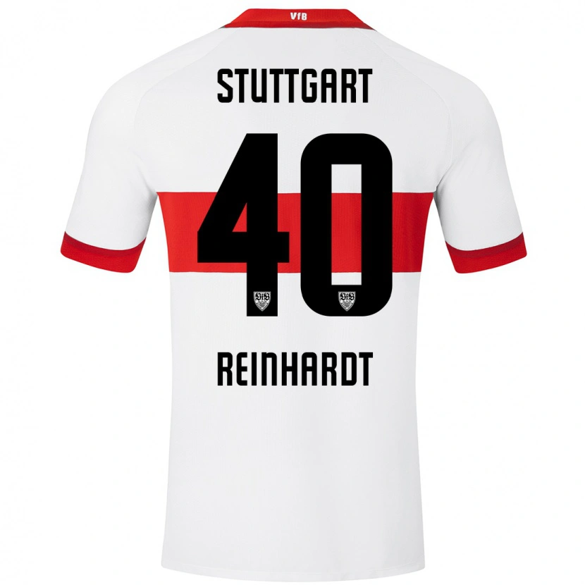 Danxen Barn Peter Reinhardt #40 Vit Röd Hemmatröja Matchtröjor 2024/25 Tröjor T-Tröja