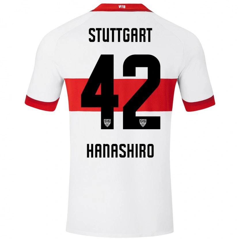 Danxen Barn Rinto Hanashiro #42 Vit Röd Hemmatröja Matchtröjor 2024/25 Tröjor T-Tröja