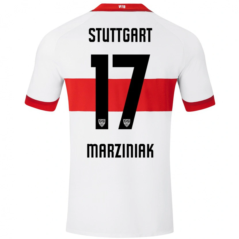 Danxen Barn Chiara Marziniak #17 Vit Röd Hemmatröja Matchtröjor 2024/25 Tröjor T-Tröja