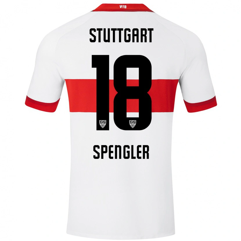 Danxen Barn Jana Spengler #18 Vit Röd Hemmatröja Matchtröjor 2024/25 Tröjor T-Tröja