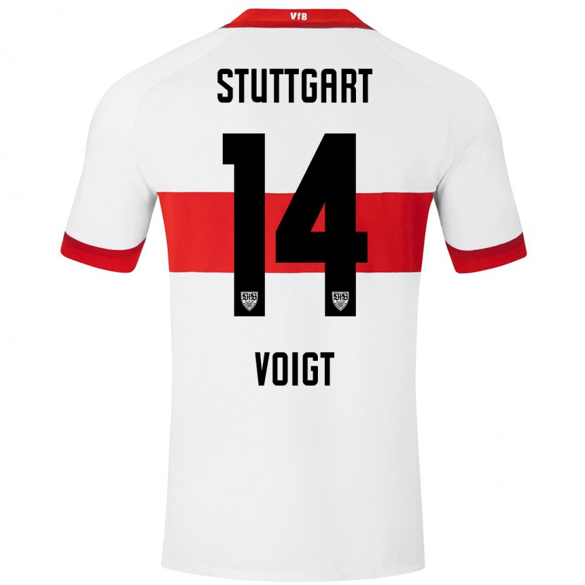 Danxen Barn Max Voigt #14 Vit Röd Hemmatröja Matchtröjor 2024/25 Tröjor T-Tröja