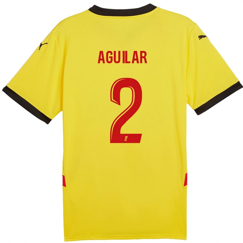 Danxen Barn Ruben Aguilar #2 Gul Röd Hemmatröja Matchtröjor 2024/25 Tröjor T-Tröja