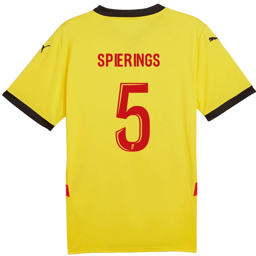 Danxen Barn Stijn Spierings #5 Gul Röd Hemmatröja Matchtröjor 2024/25 Tröjor T-Tröja