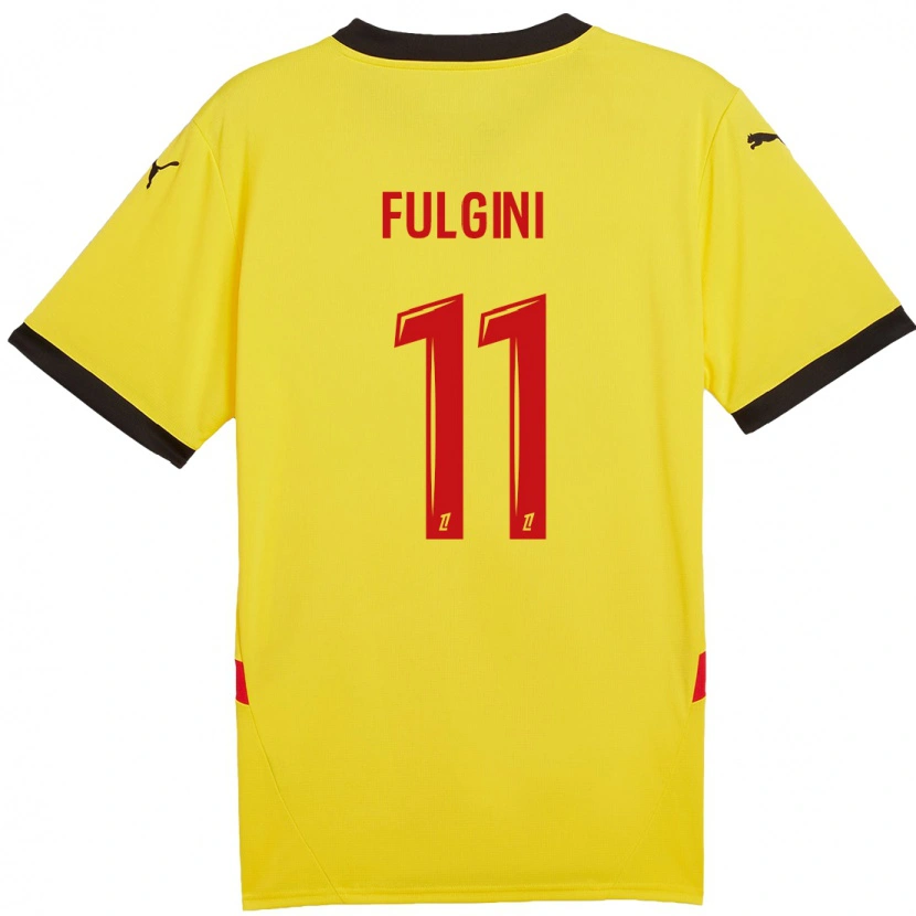 Danxen Barn Angelo Fulgini #11 Gul Röd Hemmatröja Matchtröjor 2024/25 Tröjor T-Tröja