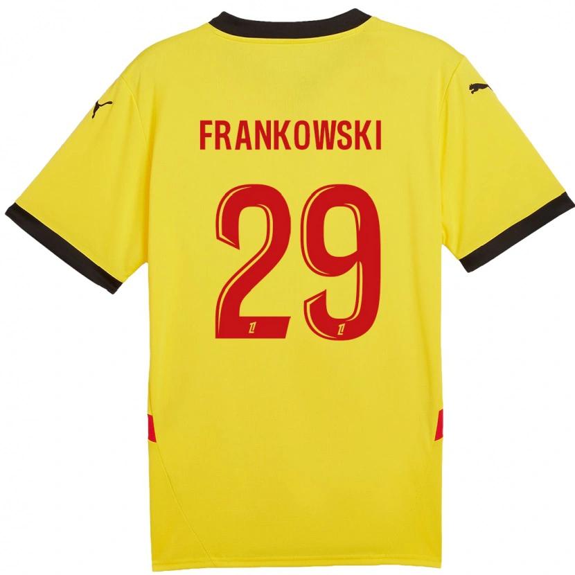 Danxen Barn Przemyslaw Frankowski #29 Gul Röd Hemmatröja Matchtröjor 2024/25 Tröjor T-Tröja