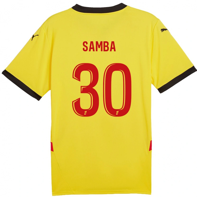 Danxen Barn Brice Samba #30 Gul Röd Hemmatröja Matchtröjor 2024/25 Tröjor T-Tröja