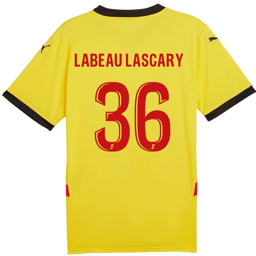 Danxen Barn Rémy Labeau Lascary #36 Gul Röd Hemmatröja Matchtröjor 2024/25 Tröjor T-Tröja