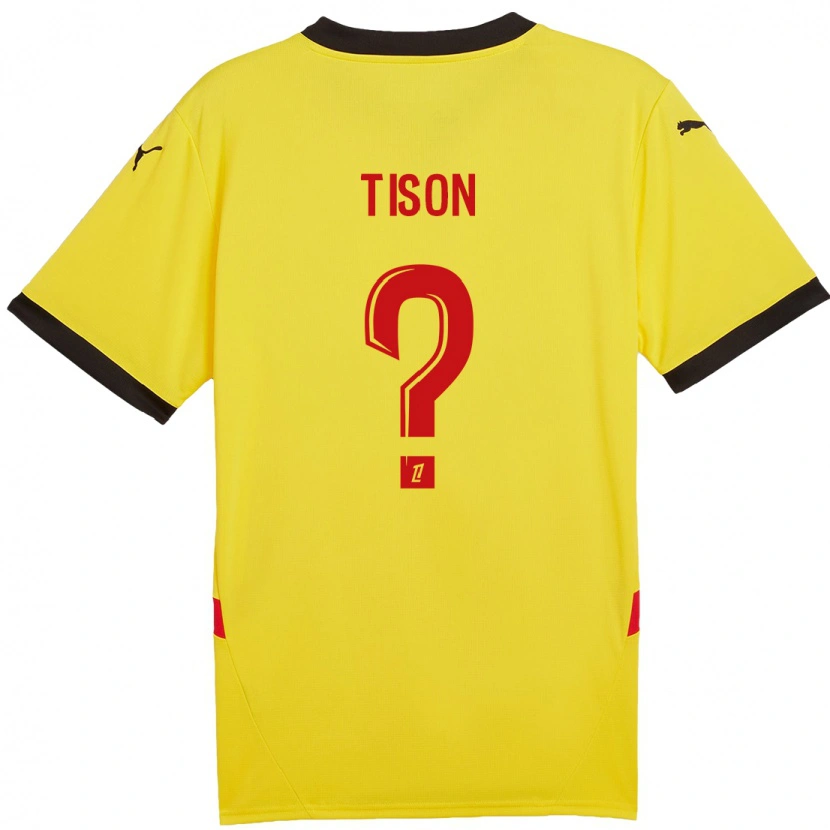Danxen Barn Nathan Tison #0 Gul Röd Hemmatröja Matchtröjor 2024/25 Tröjor T-Tröja