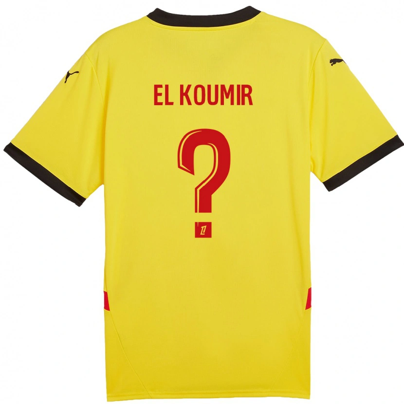 Danxen Barn Kaïna El Koumir #0 Gul Röd Hemmatröja Matchtröjor 2024/25 Tröjor T-Tröja