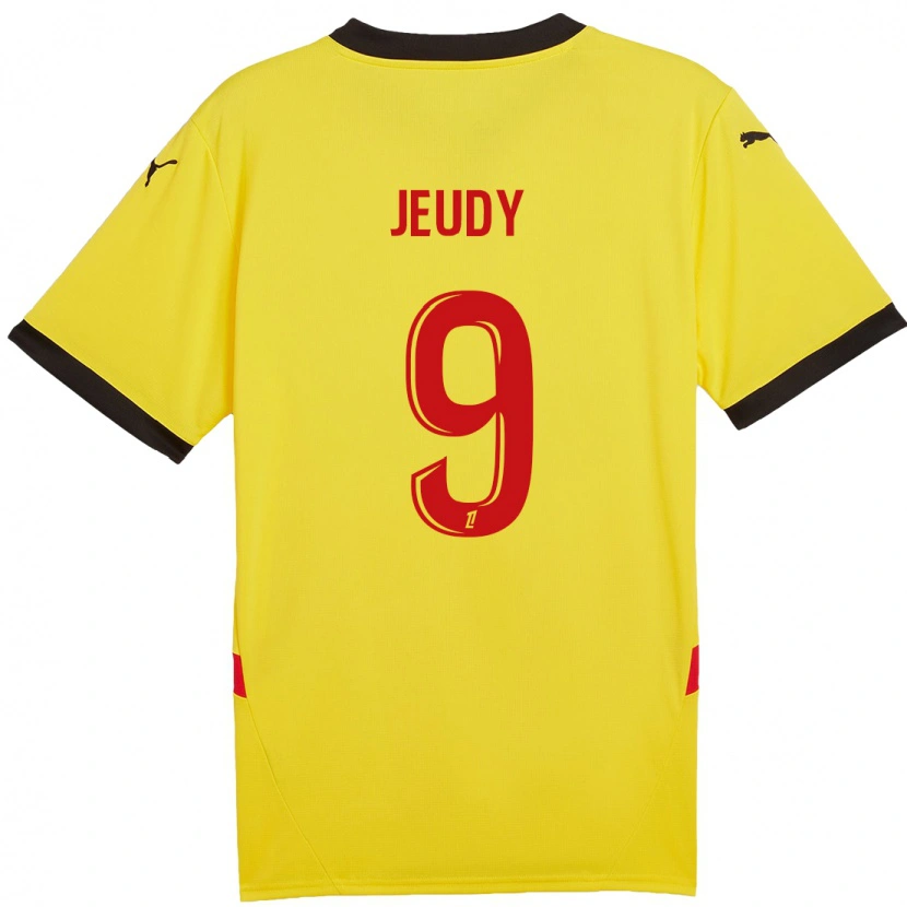 Danxen Barn Sherly Jeudy #9 Gul Röd Hemmatröja Matchtröjor 2024/25 Tröjor T-Tröja