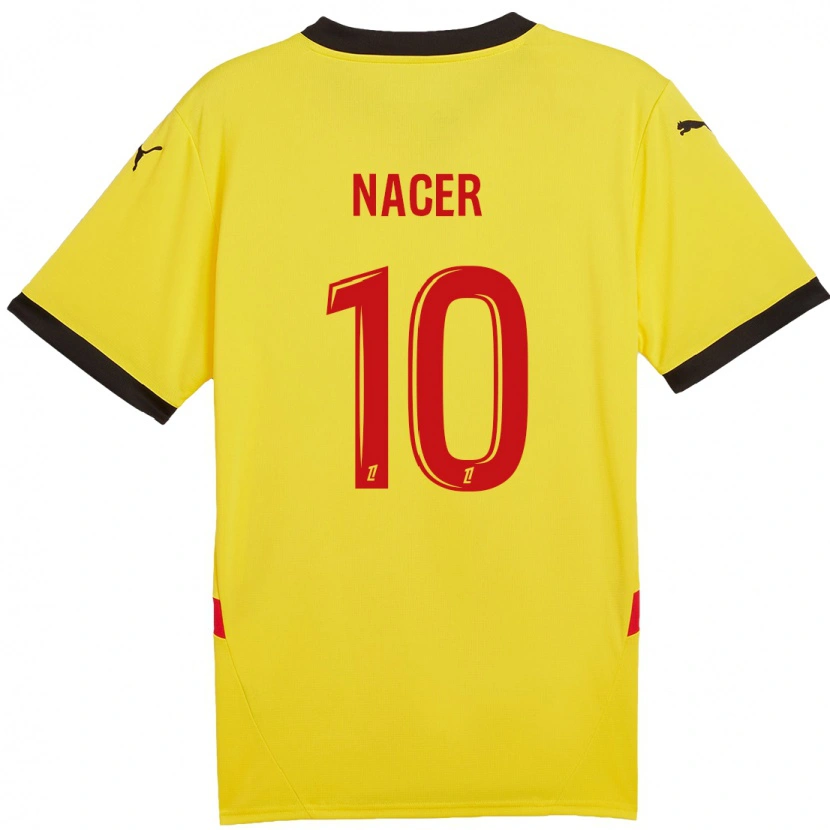 Danxen Barn Myriem Nacer #10 Gul Röd Hemmatröja Matchtröjor 2024/25 Tröjor T-Tröja
