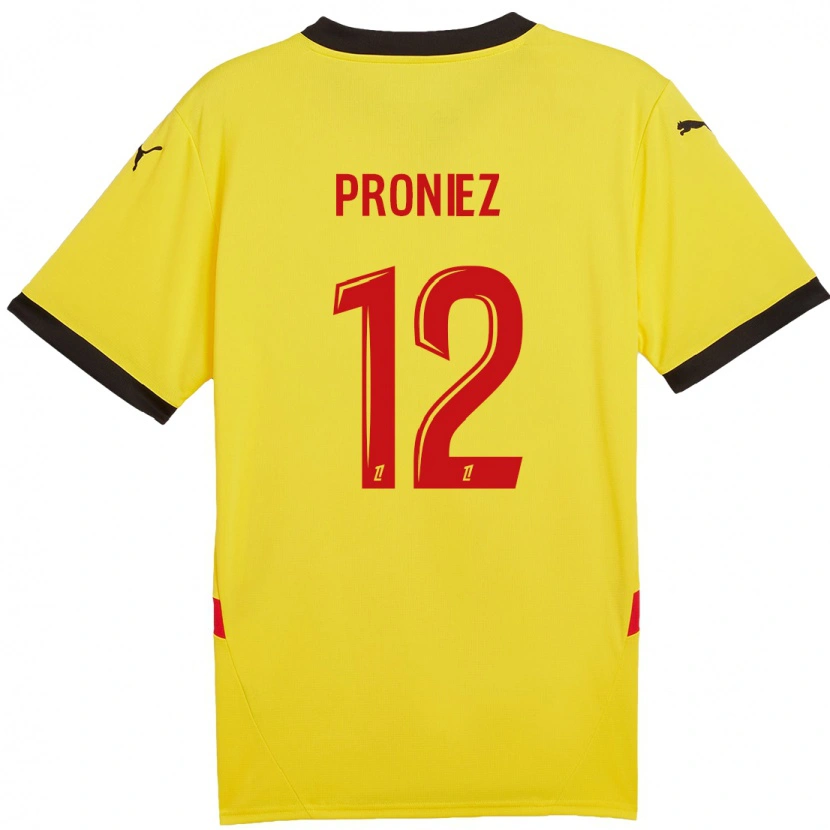 Danxen Barn Fany Proniez #12 Gul Röd Hemmatröja Matchtröjor 2024/25 Tröjor T-Tröja