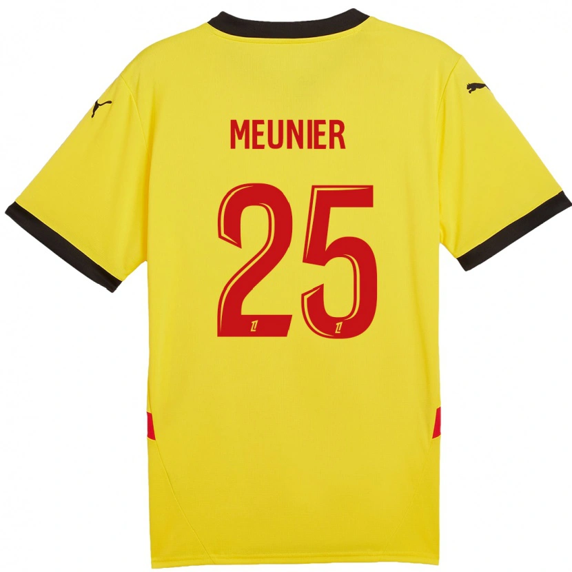 Danxen Barn Emma Meunier #25 Gul Röd Hemmatröja Matchtröjor 2024/25 Tröjor T-Tröja