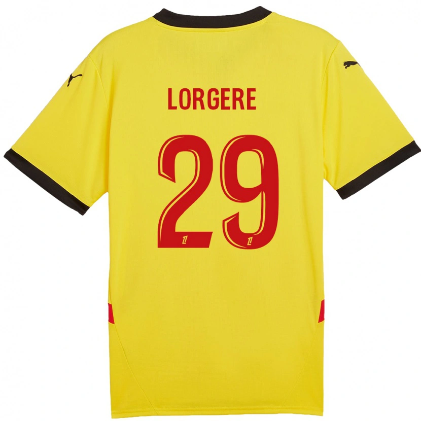 Danxen Barn Charlotte Lorgeré #29 Gul Röd Hemmatröja Matchtröjor 2024/25 Tröjor T-Tröja