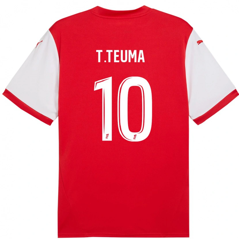 Danxen Barn Teddy Teuma #10 Röd Vit Hemmatröja Matchtröjor 2024/25 Tröjor T-Tröja