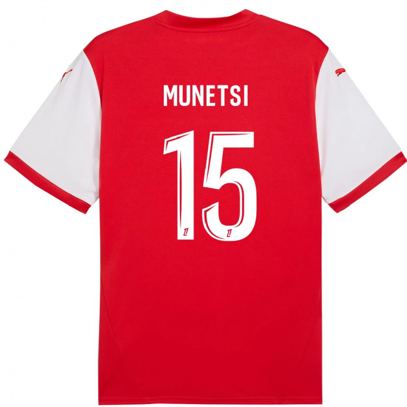 Danxen Barn Marshall Munetsi #15 Röd Vit Hemmatröja Matchtröjor 2024/25 Tröjor T-Tröja