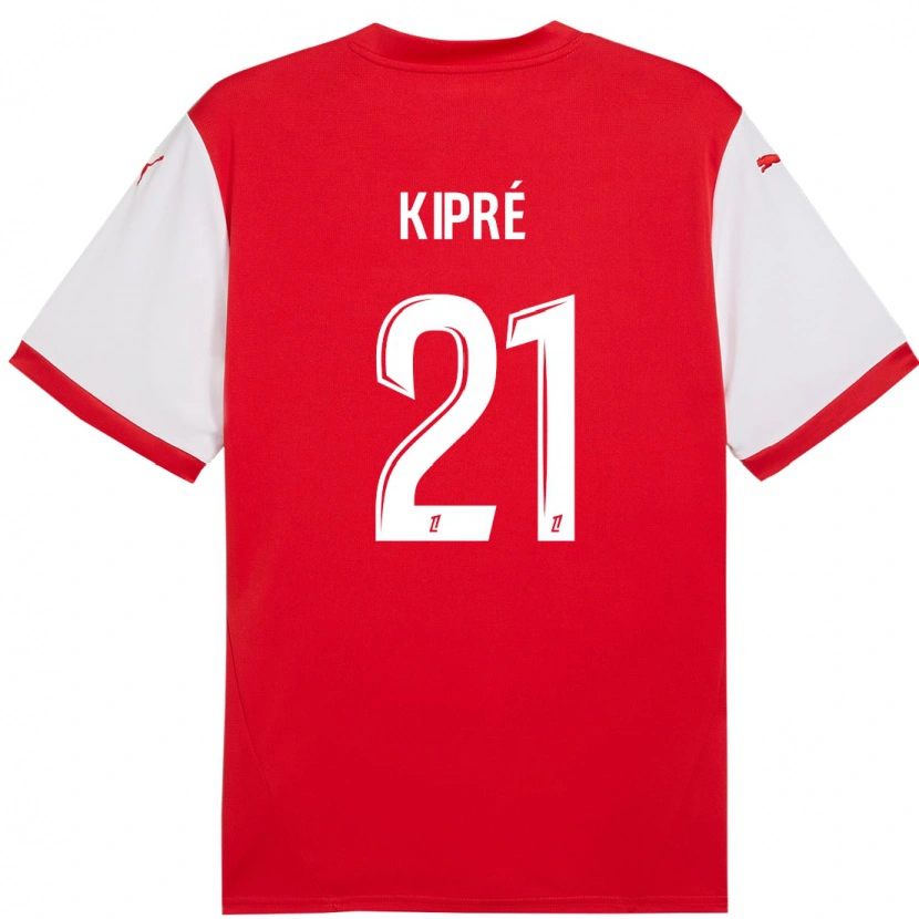 Danxen Barn Cédric Kipré #21 Röd Vit Hemmatröja Matchtröjor 2024/25 Tröjor T-Tröja