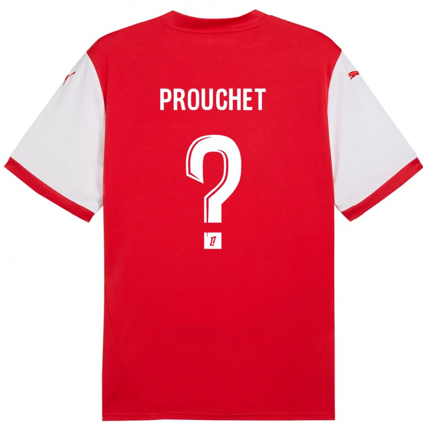 Danxen Barn Killian Prouchet #0 Röd Vit Hemmatröja Matchtröjor 2024/25 Tröjor T-Tröja