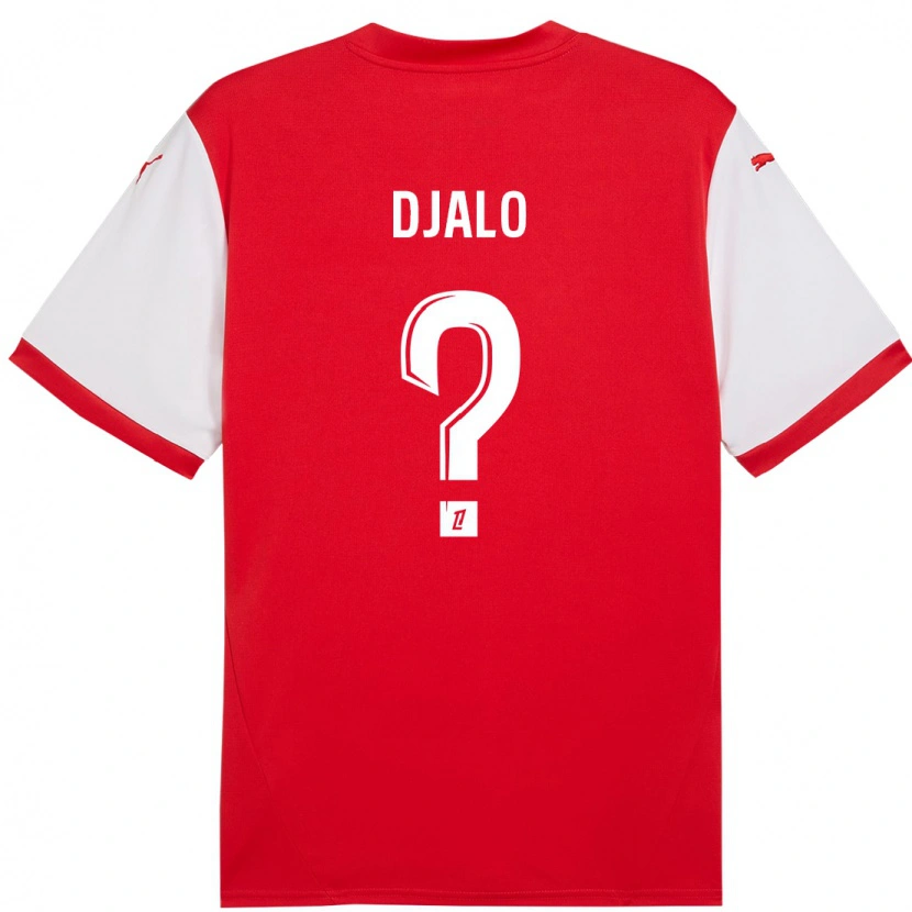 Danxen Barn Mamadu Djaló #0 Röd Vit Hemmatröja Matchtröjor 2024/25 Tröjor T-Tröja