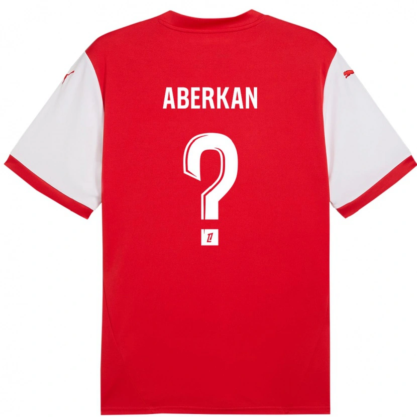 Danxen Barn Yassine Aberkan #0 Röd Vit Hemmatröja Matchtröjor 2024/25 Tröjor T-Tröja