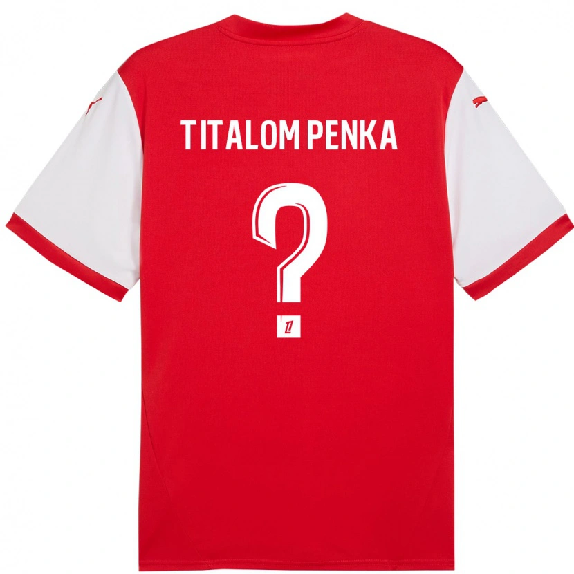Danxen Barn Mathéo Titalom Penka #0 Röd Vit Hemmatröja Matchtröjor 2024/25 Tröjor T-Tröja