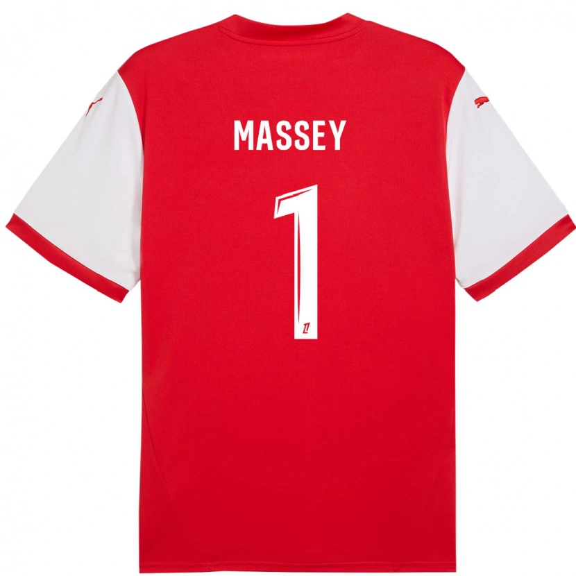 Danxen Barn Kayza Massey #1 Röd Vit Hemmatröja Matchtröjor 2024/25 Tröjor T-Tröja