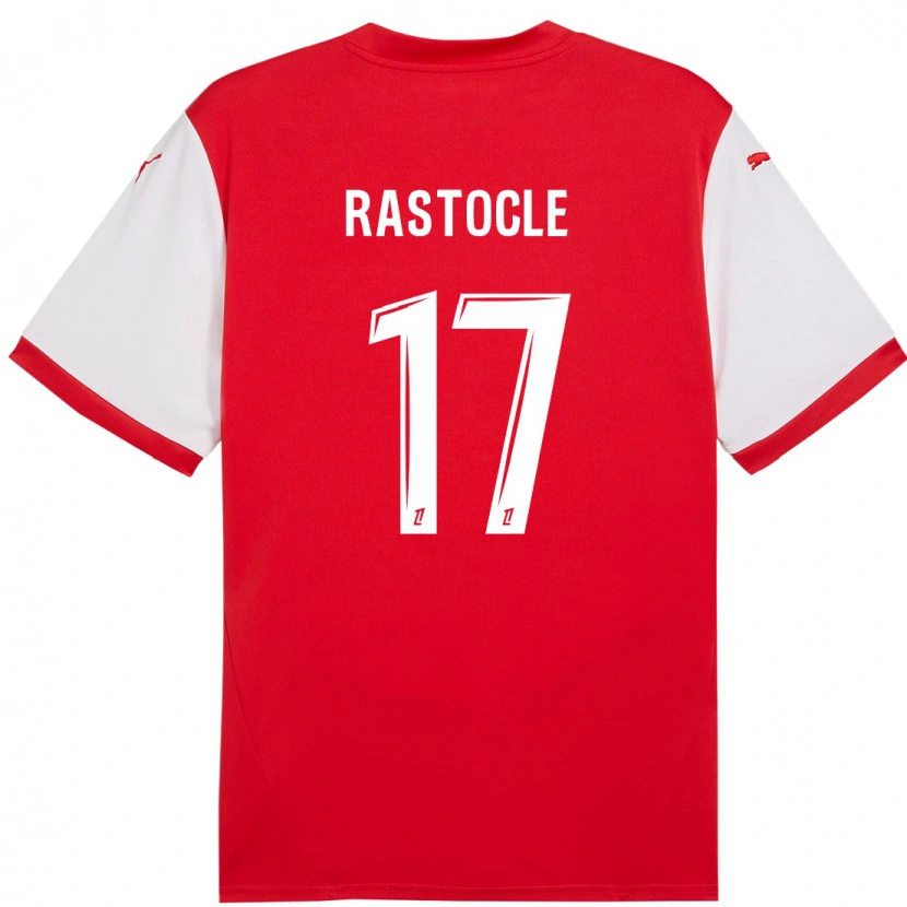 Danxen Barn Jade Rastocle #17 Röd Vit Hemmatröja Matchtröjor 2024/25 Tröjor T-Tröja