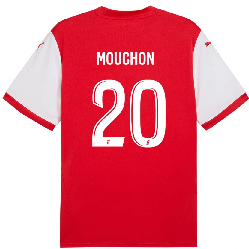Danxen Barn Noémie Mouchon #20 Röd Vit Hemmatröja Matchtröjor 2024/25 Tröjor T-Tröja