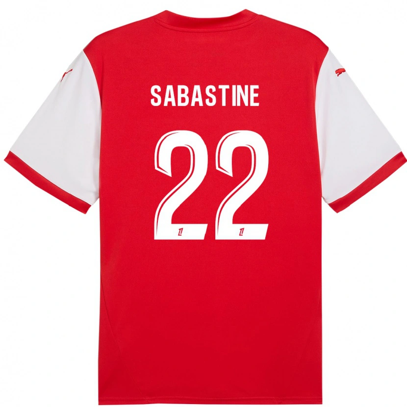 Danxen Barn Flourish Sabastine #22 Röd Vit Hemmatröja Matchtröjor 2024/25 Tröjor T-Tröja