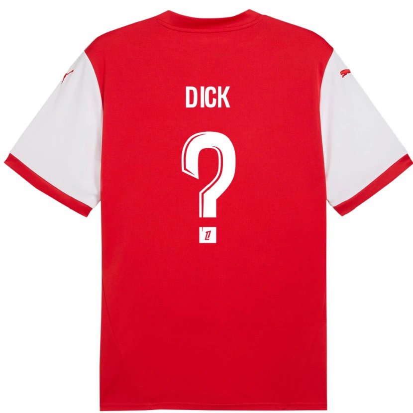 Danxen Barn Livingstone Dick #0 Röd Vit Hemmatröja Matchtröjor 2024/25 Tröjor T-Tröja